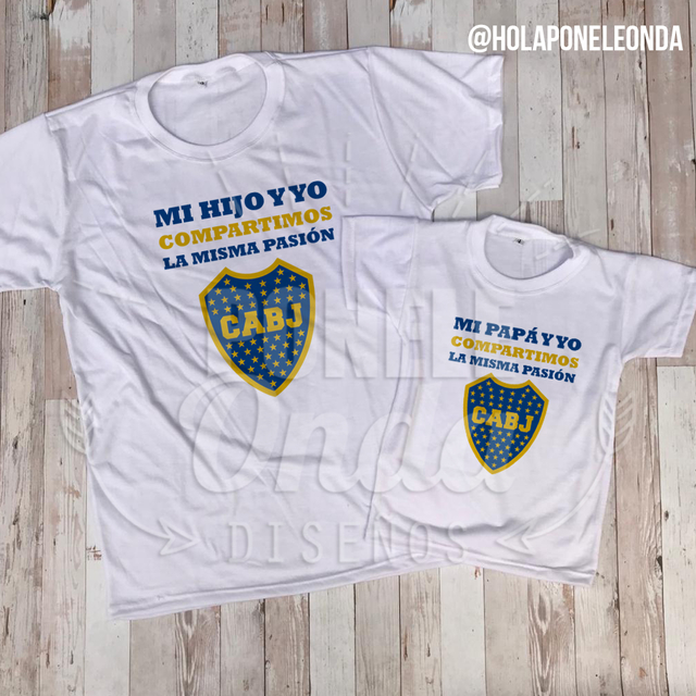 COMBO REMERAS Compartimos la misma pasion Boca