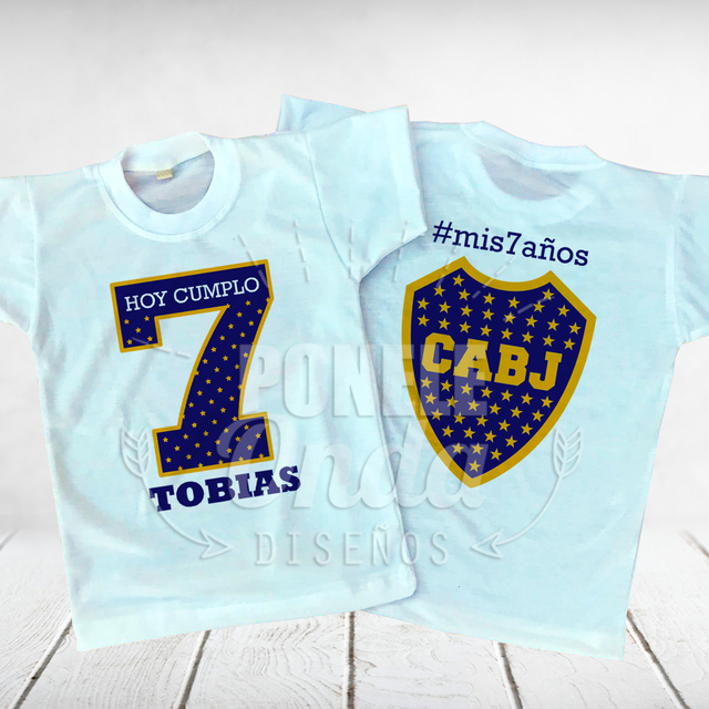 REMERA CUMPLEAÑOS - Boca - Ponele Onda Diseños