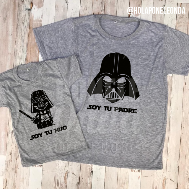 COMBO REMERAS Star wars Soy tu padre Soy tu hijo a
