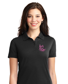 Playera Polo Negra LashGirl B Bordada