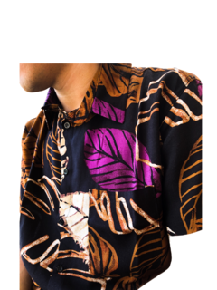 CAMISA PURPLE RAIN MANGA CORTA - Flor de Camisa