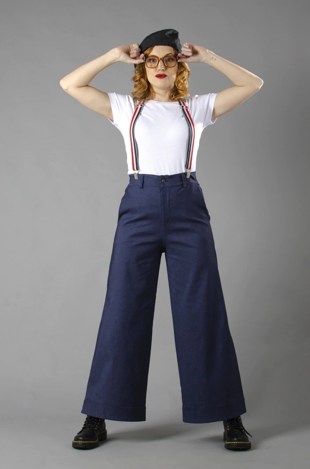 Pantalon palazzo de jean new arrivals