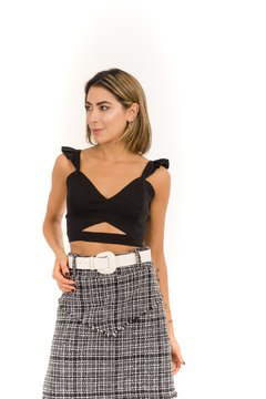 Cropped Lavanda Preto