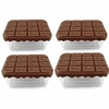 SET X 4 RECIPIENTES CON FORMA CHOCOLATE