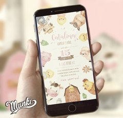 Invitación digital para mandar por whatsapp granja 