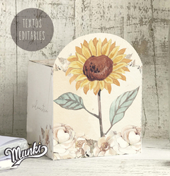 caja imprimibles girasoles flores campo