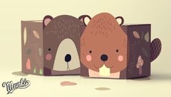 cajas animalitos del bosque para regalo día del padre