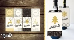 Kit Imprimible Navidad Dorado - comprar online