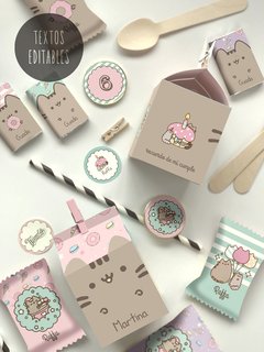 Pusheen Cat con Textos Editables