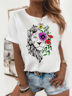 Remera "lion flowers" - comprar online