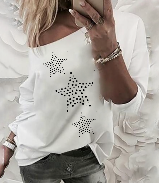 Remera manga larga 3 Stars cuello bote