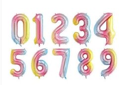 GLOBOS NUMERO MULTICOLOR 32" - comprar online