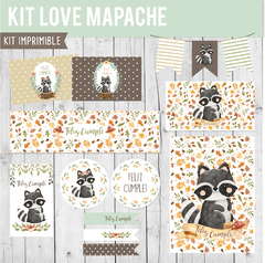 KIT IMPRIMIBLE - KIT LOVE MAPACHE