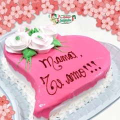 Torta Bolo Dia das Mães Coração Dica Presento Aniversário