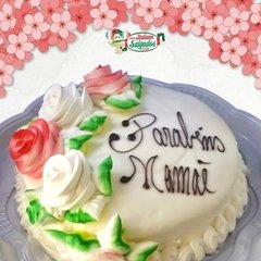 Torta Bolo Dia das Mães - Flores Dica de Presente Festa Aniversário