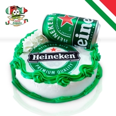 Torta Tema Cerveja Heineken - 1kg (Papel Arroz + Lata)