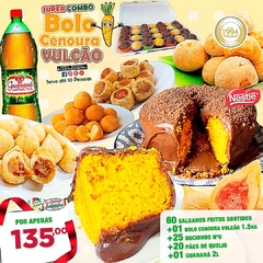 Super Combo Bolo Cenoura Vulcão - Serve até 8 pessoas