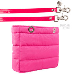 NEON PINK, TOP ZIPPER, SHOULDER BAG