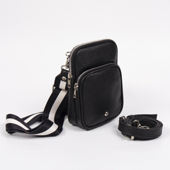 Porta Celular Cuero Negro - Satchel