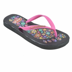 Ojotas Flor Glitter Negro Kids Hawaianas (80533) - comprar online