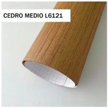 Vinilo adhesivo tipo madera con TEXTURA REAL cedro medio