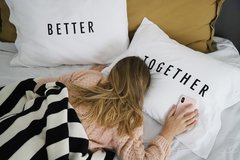 Fundas de Almohada Blanco Better Together - Langosta