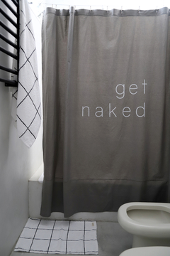 Cortina Baño Get Naked Gris Elefante