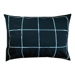 Fundas de Almohada Negro Grid Blanco - Langosta