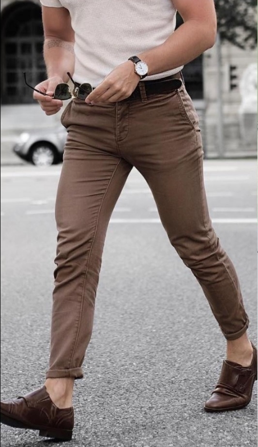 PANTALON EN DRIL CAFE - Comprar en CHIETY