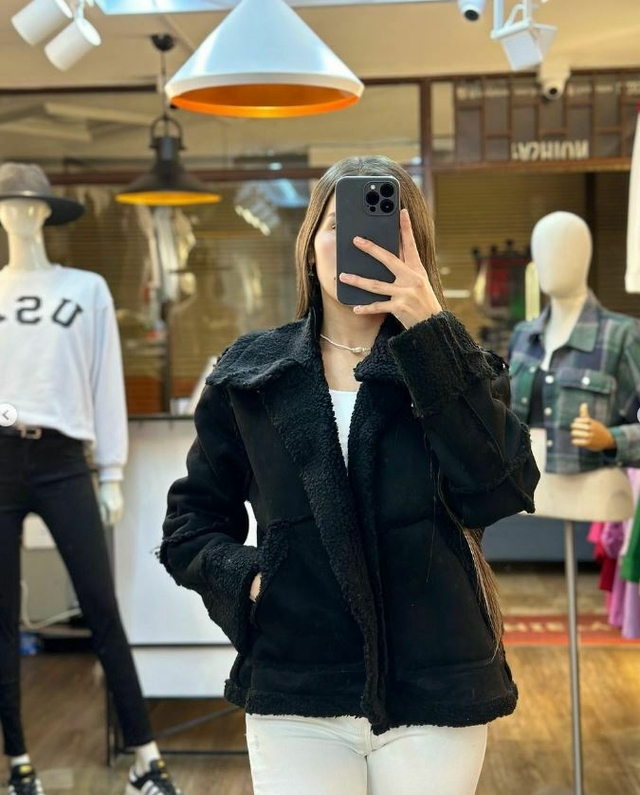 Chaqueta de jean ovejera mujer hotsell