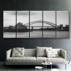 Poliptico Regular Sydney ciudades ByN #96 Decorá con Estilo!