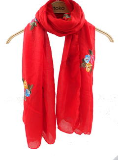 PASHMINA BORDADA ROSES - TOKO SHOP