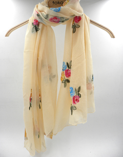 PASHMINA BORDADA ROSES - comprar online