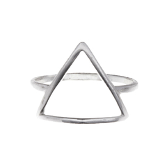 Anel Triângulo Vazado - Prata 925 - comprar online