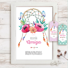 Kit Boho Chic Día del amigo Imprimible Personalizable - tienda online