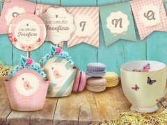 Imagen de Kit Cumpleaños Romántico Vintage, Pajarito. Imprimibles personalizables