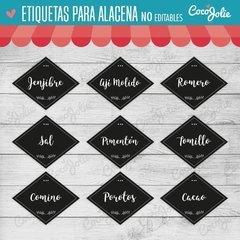 Kit Etiquetas imprimibles para rotular frascos de alacena - CocoJolie Kits Imprimibles