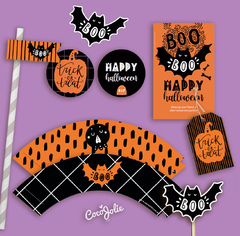 Kit Imprimible Halloween Naranja - tienda online