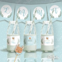 Kit Ciervito Bebé del Bosque. Imprimible personalizable - CocoJolie Kits Imprimibles