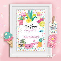 Kit Helados y Frutas de Verano. Imprimibles personalizables - CocoJolie Kits Imprimibles