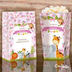 Kit imprimible Animalitos de la Selva Nena. Personalizable - comprar online