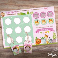 Imagen de Kit imprimible Animalitos de la Selva Nena. Personalizable