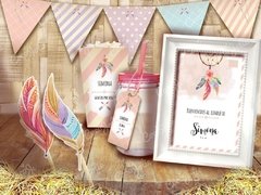 Kit Imprimible Boho Chic Étnico Personalizable - comprar online