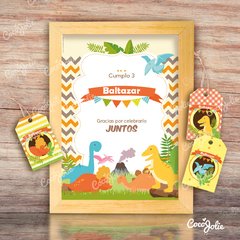 Kit Dinosaurio. Imprimible Personalizable - CocoJolie Kits Imprimibles