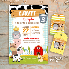 Kit Animalitos de la Granja. Imprimible Personalizable