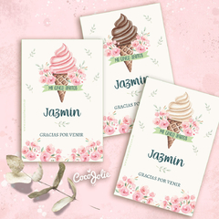 Imagen de Kit Heladitos color pastel y Flores