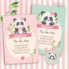 Kit Osito Panda Rosado. Imprimible Personalizable - comprar online