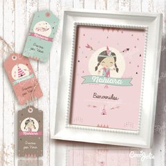 Kit Tipi Boho Chic Nena. Imprimible Personalizable - CocoJolie Kits Imprimibles