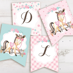 Kit Caballito Nena Pony. Imprimible Personalizable - CocoJolie Kits Imprimibles