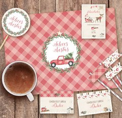 Kit Navidad Vintage. Imprimible Personalizable